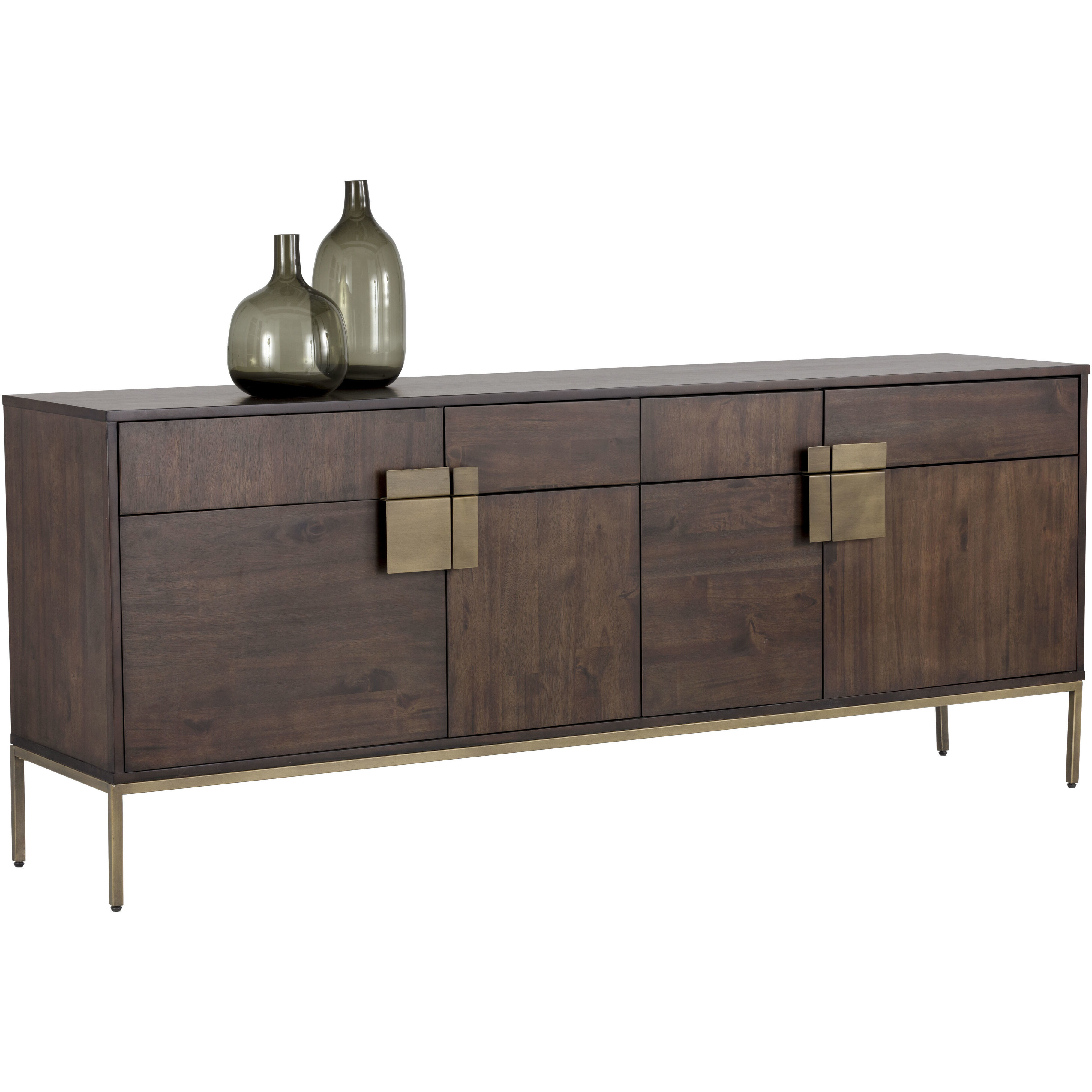Jade 78.75 X 17.75 inch Antique Brass / Dark Mango Sideboard